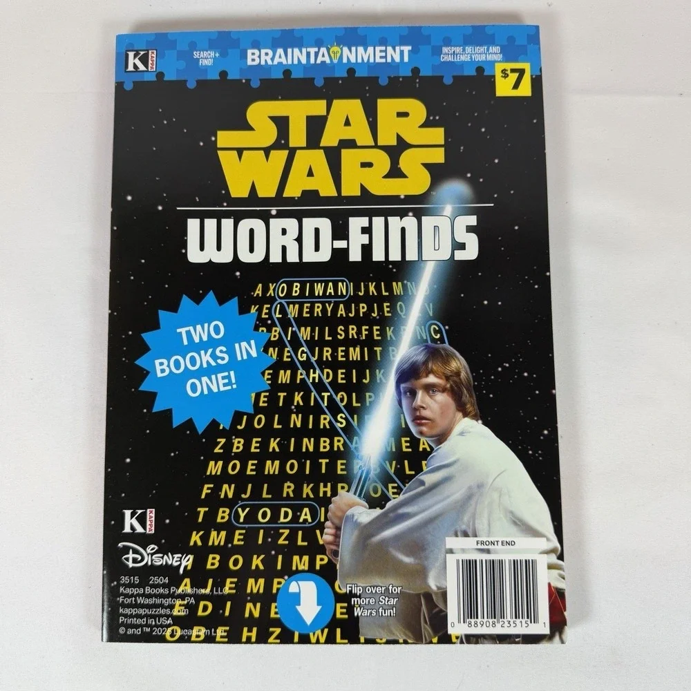 Star Wars Word-Finds Puzzle Book Kappa Braintainment Two Books In One Vader Luke
